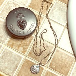 Virgin Saint and Angels Pacific Opal Necklace